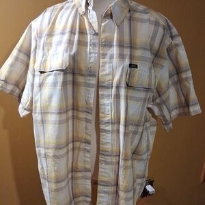 Ralph Lauren Yellow Plaid Casual Button Down Shirt